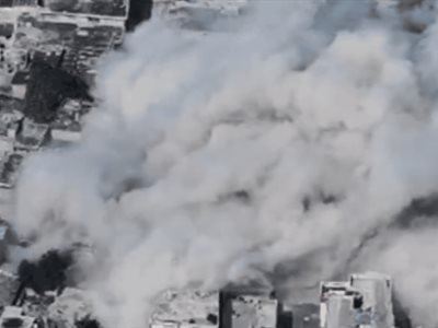 Un dron reduce a escombros una casa durante operación contra Barbecue